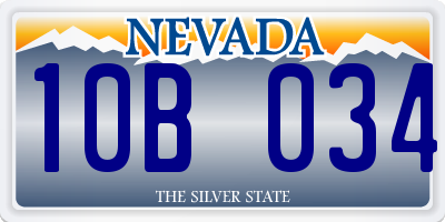 NV license plate 10B034