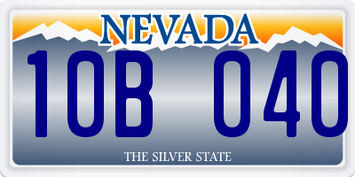 NV license plate 10B040