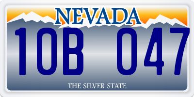 NV license plate 10B047