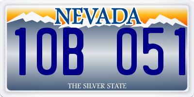 NV license plate 10B051