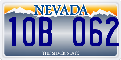 NV license plate 10B062