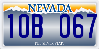 NV license plate 10B067