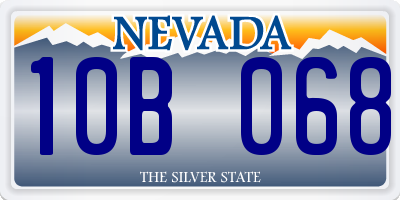 NV license plate 10B068
