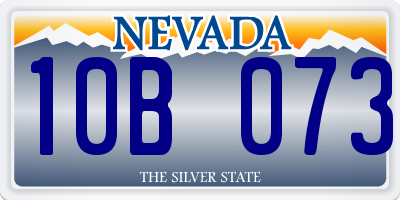 NV license plate 10B073