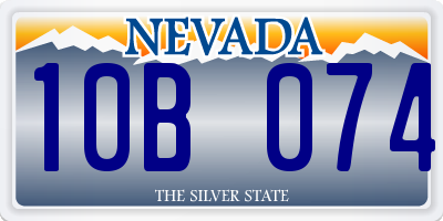 NV license plate 10B074