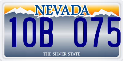NV license plate 10B075