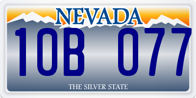 NV license plate 10B077