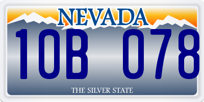 NV license plate 10B078
