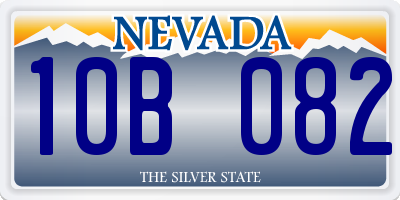 NV license plate 10B082