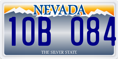 NV license plate 10B084