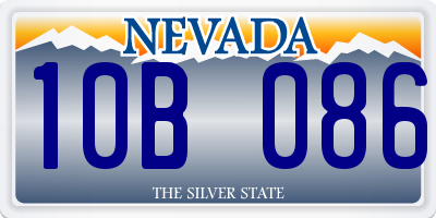 NV license plate 10B086