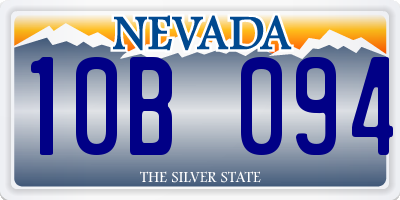 NV license plate 10B094