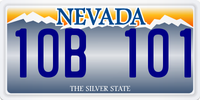 NV license plate 10B101