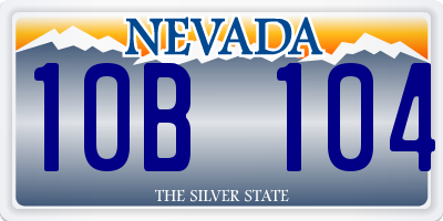 NV license plate 10B104