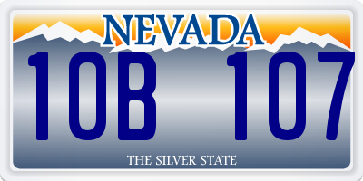 NV license plate 10B107