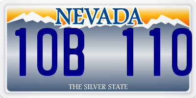 NV license plate 10B110