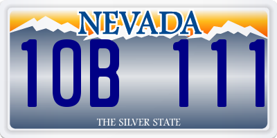 NV license plate 10B111