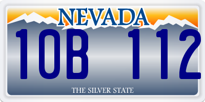 NV license plate 10B112