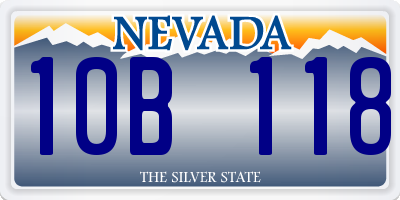 NV license plate 10B118