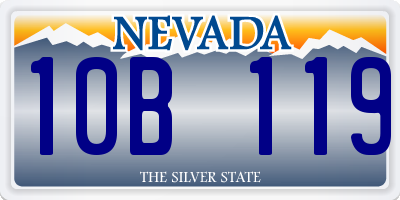 NV license plate 10B119