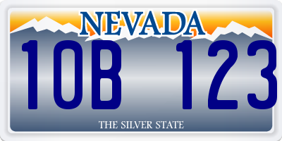 NV license plate 10B123