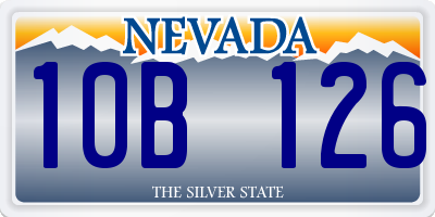 NV license plate 10B126