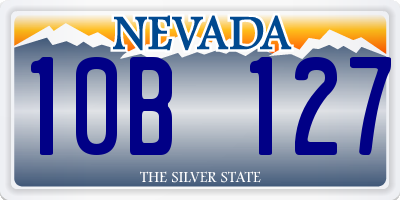 NV license plate 10B127