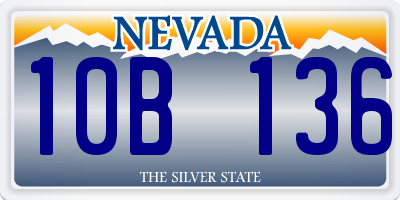 NV license plate 10B136