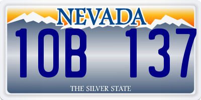 NV license plate 10B137