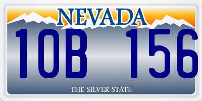 NV license plate 10B156