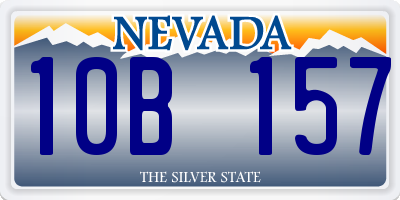 NV license plate 10B157