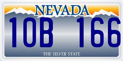 NV license plate 10B166