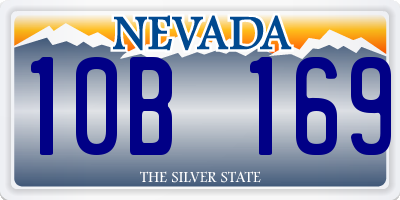 NV license plate 10B169