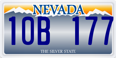 NV license plate 10B177