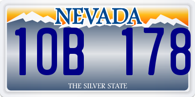 NV license plate 10B178