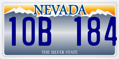 NV license plate 10B184