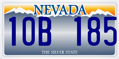 NV license plate 10B185