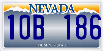 NV license plate 10B186