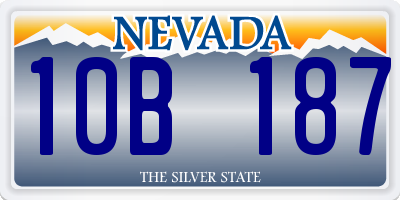 NV license plate 10B187