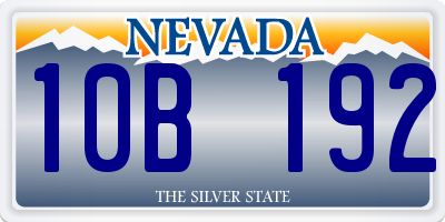 NV license plate 10B192