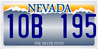 NV license plate 10B195