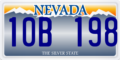 NV license plate 10B198
