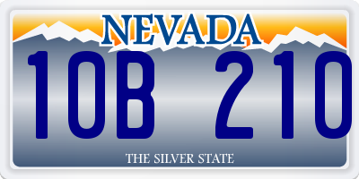 NV license plate 10B210