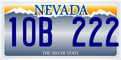 NV license plate 10B222