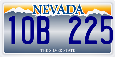 NV license plate 10B225