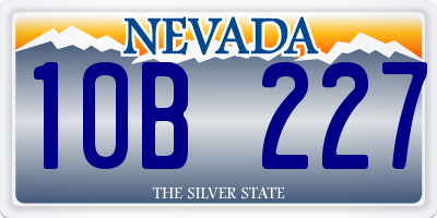 NV license plate 10B227