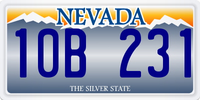 NV license plate 10B231
