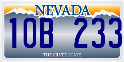 NV license plate 10B233