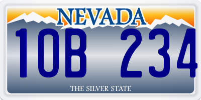 NV license plate 10B234