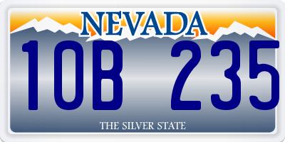 NV license plate 10B235